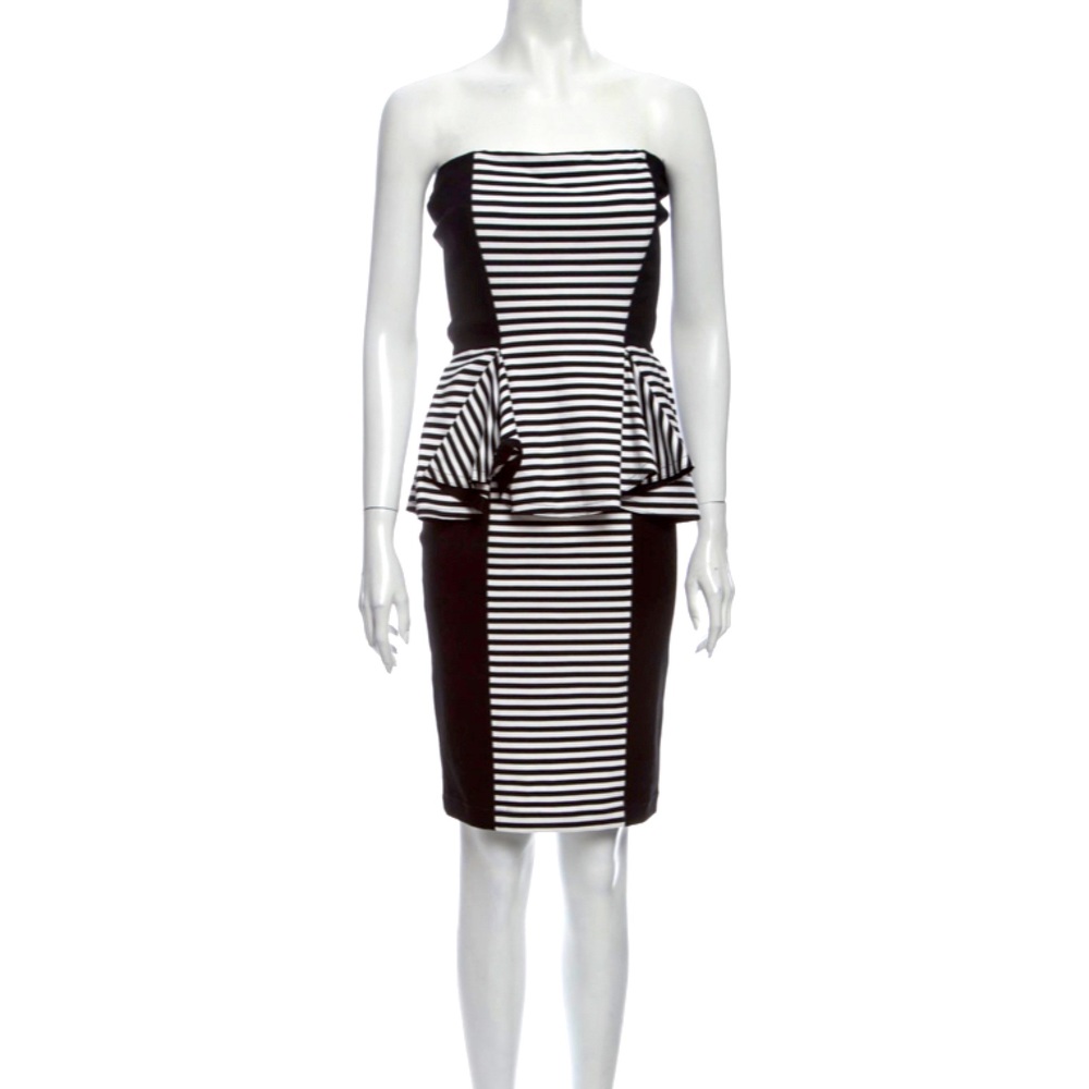 TORN by Ronny Kobo sz M Peplum Strapless Dress